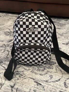 Vans Checkerboard Mini Backpack - Black & White